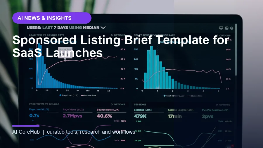 Sponsored Listing Brief Template for SaaS Launches
