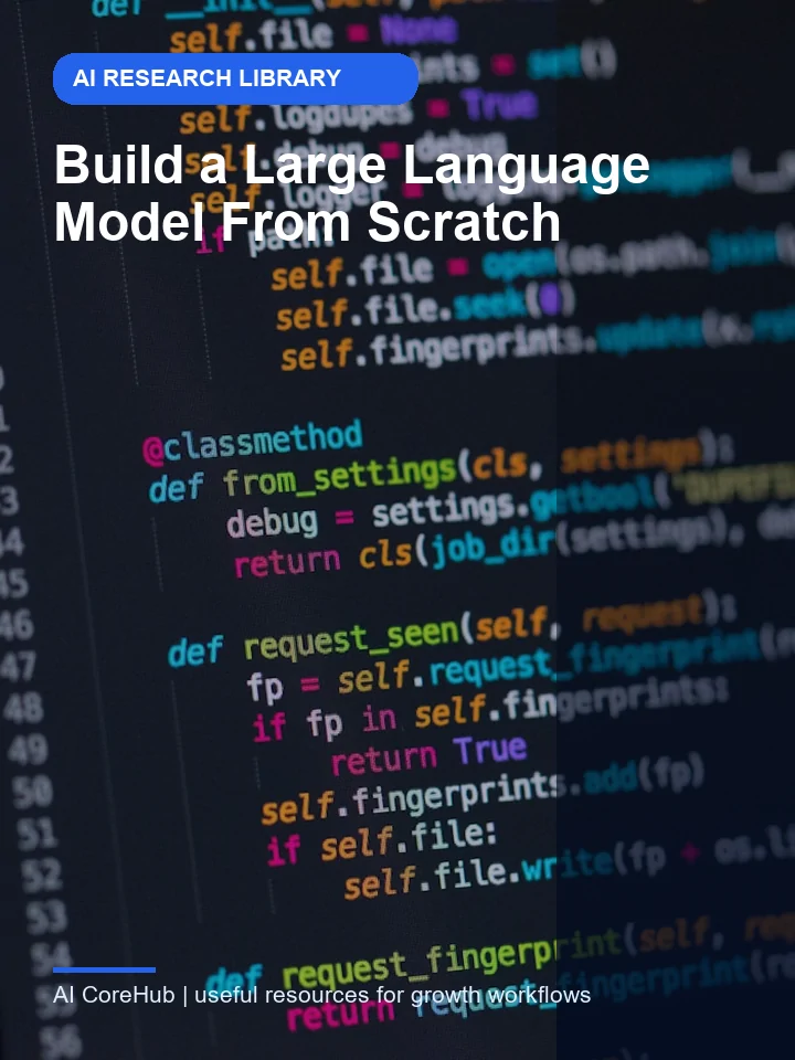 Build a Large Language Model From Scratch