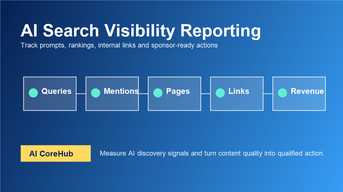 AI search visibility reporting workflow for small marketing teams